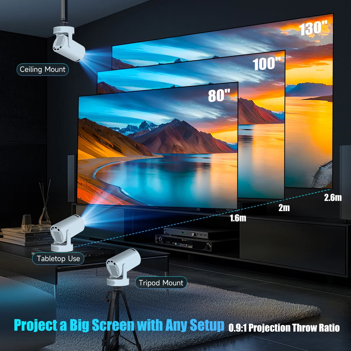 Mini 4K Portable Projector