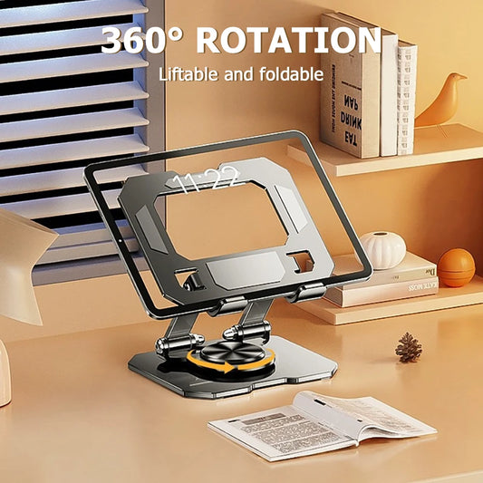 360° Rotatable Tablet Stand – Adjustable, Foldable, for 4.7–12 Inch iPad Pro/Air/Mini & Laptops