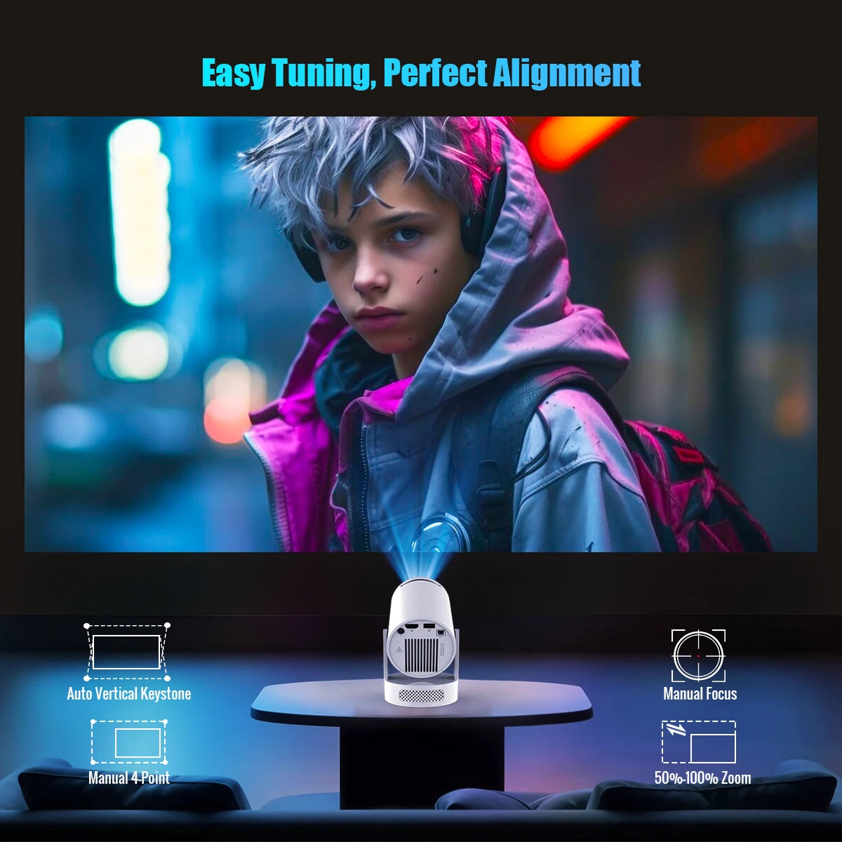 Mini 4K Portable Projector
