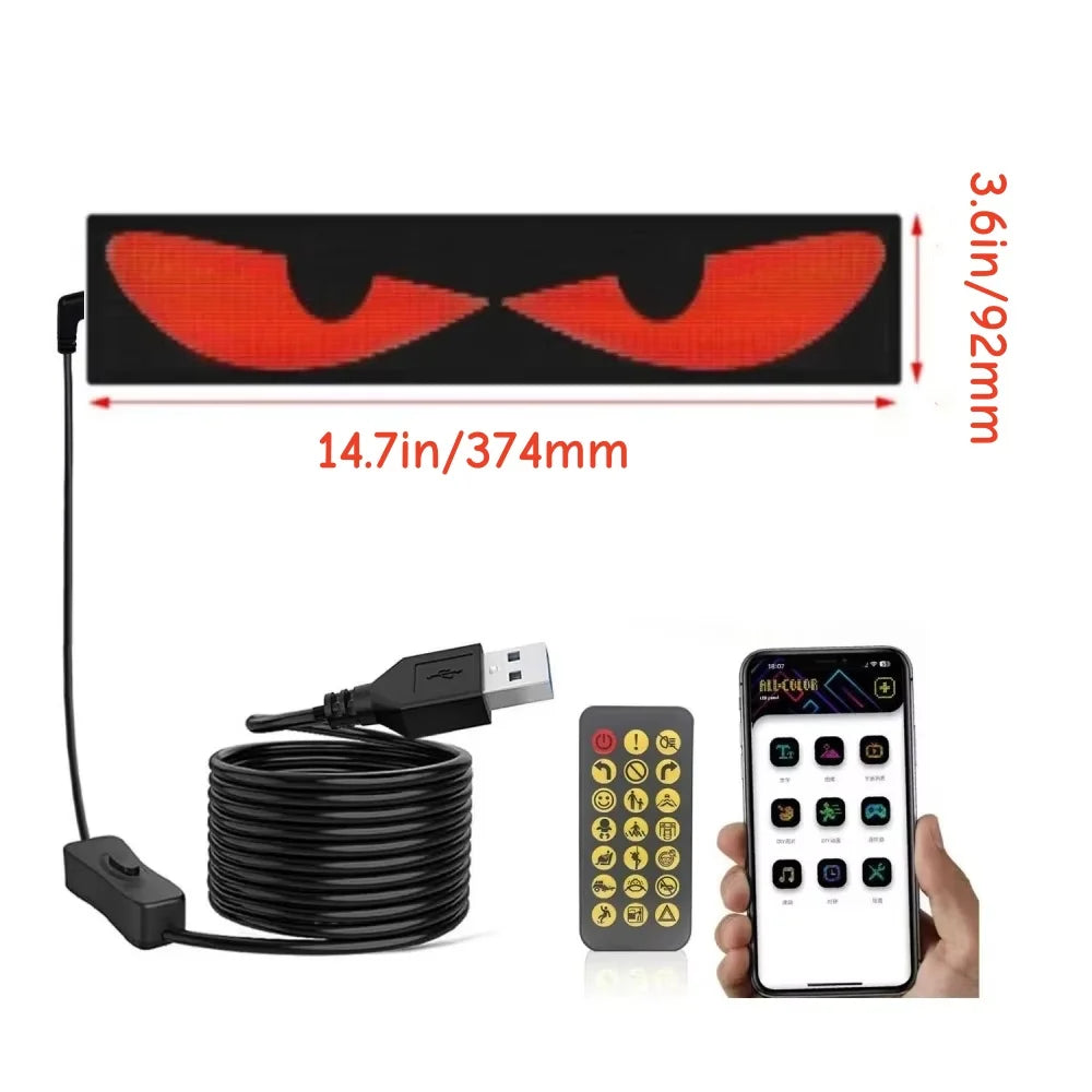 Customizable Bluetooth LED Car Window Display – Waterproof & App Controlled