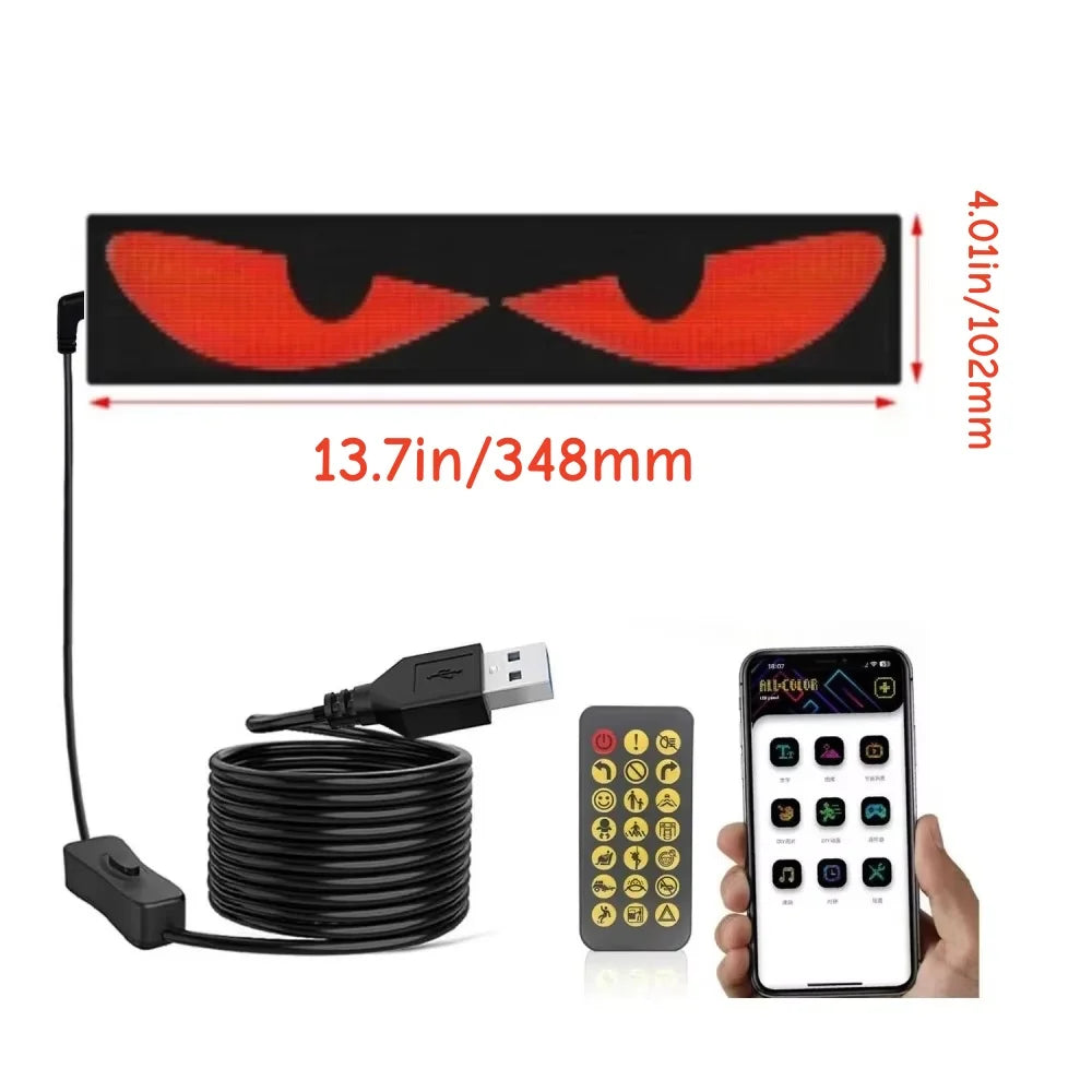 Customizable Bluetooth LED Car Window Display – Waterproof & App Controlled