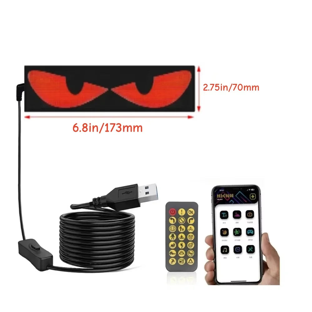 Customizable Bluetooth LED Car Window Display – Waterproof & App Controlled