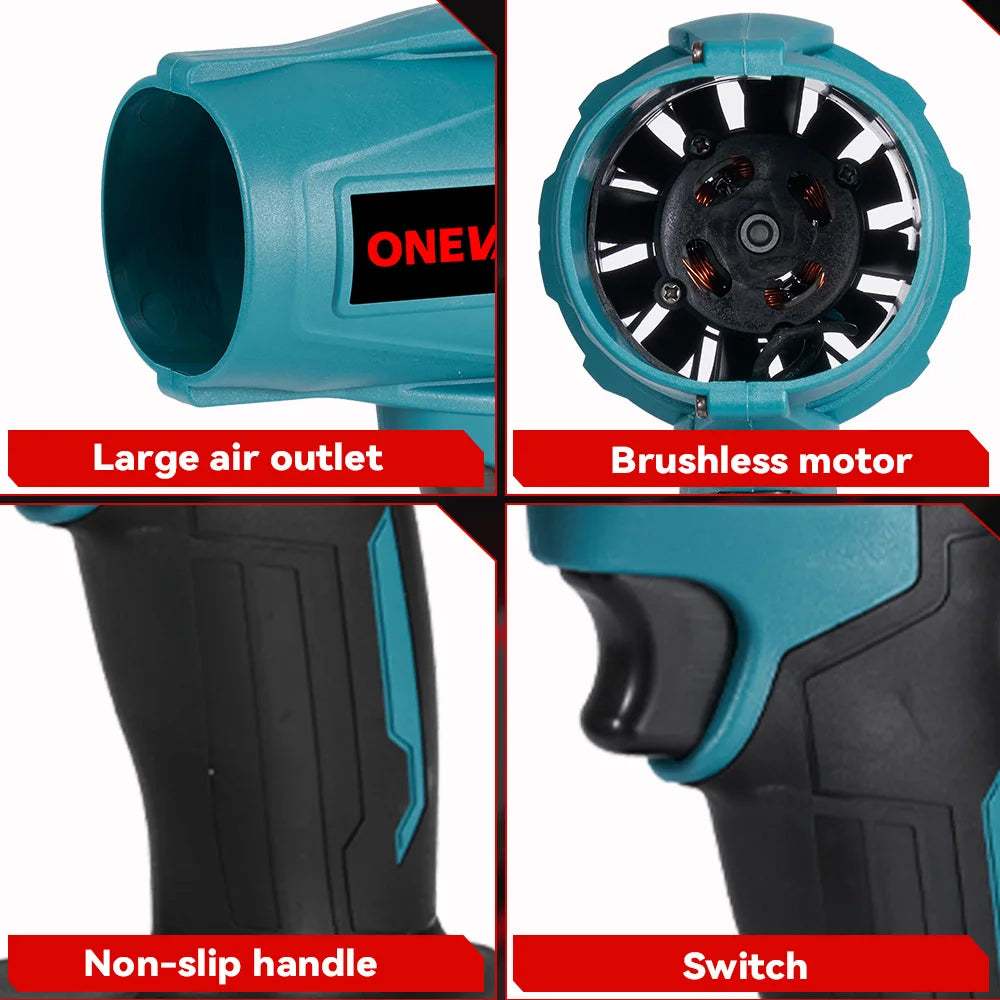 Cordless Jet Fan Blower – 200M/S Brushless Electric Power Tool for Snow, Dust & Leaves