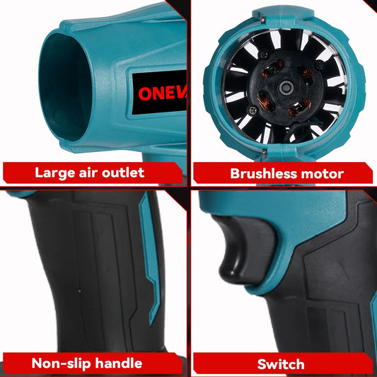 Cordless Jet Fan Blower – 200M/S Brushless Electric Power Tool for Snow, Dust & Leaves