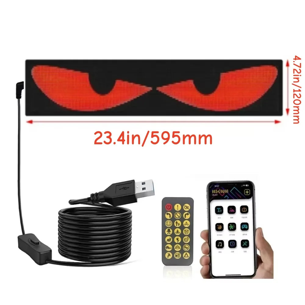 Customizable Bluetooth LED Car Window Display – Waterproof & App Controlled