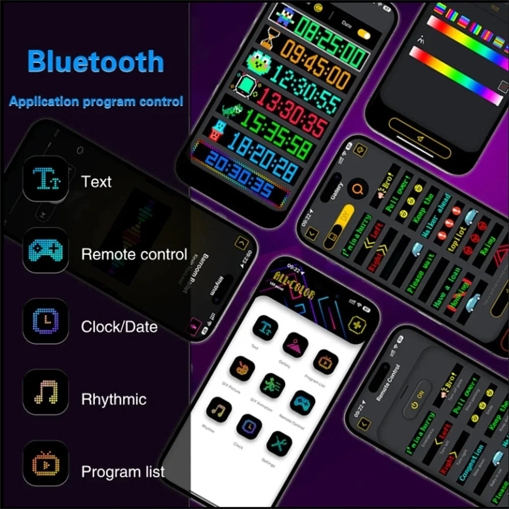 Customizable Bluetooth LED Car Window Display – Waterproof & App Controlled