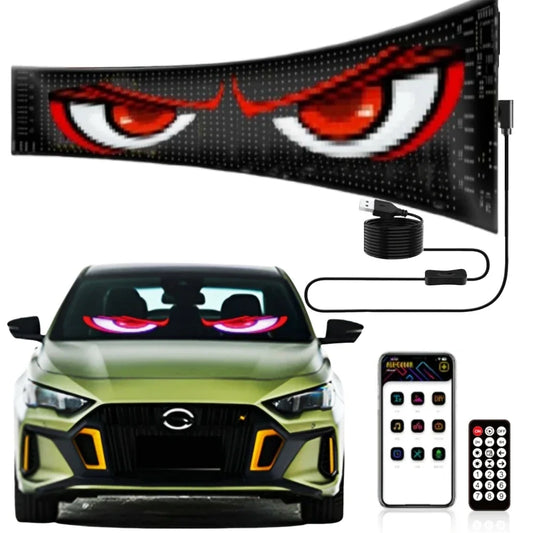Customizable Bluetooth LED Car Window Display – Waterproof & App Controlled